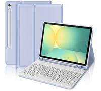 Coque Clavier - E.F.CONNECTION - pour Samsung Galaxy Tab S10 FE / S9 FE (10,9"") Synthécuir Lavande - Clavier Bluetooth
