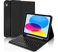 Coque Clavier iPad A16 11/10 EME Generation 10.9"" 2025/2022, AZERTY Français Clavier Bluetooth Détachable pour iPad 10eme/11eme Generation A16 11 Pouces, Noir