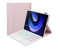 Coque Clavier pour Honor Pad 10 / Tablette 10 12,1 Pouces 2025 avec pavé Tactile rétroéclairé 7 Couleurs, Touches carrées Clavier Bluetooth 5.0 Housse de Protection(Pink)