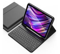 Coque Clavier pour iPad 10.9" Air 5e Gén 2022,Étui avec Pen Holder pour iPad Pro 11" 2022/2021/2020/2018,Housse iPad Air 4e Gén 2020 avec Magnétique Détachable Sans Fil Clavier AZERTY Français (Noir)