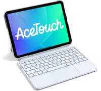 Coque Clavier Pour Ipad 11e/10e Gén, Pour Ipad 10e (10,9"")/11e (2025 A16), Air 11"" M3/M2, Air 6/5/4e, Pro 11 4e-1re, Clavier Ultraléger Détachable Avec Pavé Tactile, Bleu Acetouch[Z12]