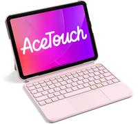 Coque Clavier Pour Ipad 11e/10e Gén, Pour Ipad 10e (10,9"")/11e (2025 A16), Air 11"" M3/M2, Air 6/5/4e, Pro 11 4e-1re, Clavier Ultraléger Détachable Avec Pavé Tactile, Rose Acetouch[Z11]