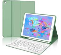 Coque Clavier Pour Ipad 9.7, Clavier Pour Ipad 6eme/5eme Generation 2018/2017, Ipad Air 2/1 2014/2013, Azerty Clavier Bluetooth Détachable Pour Ipad 9.7"", Vert Clair