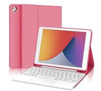 Coque Clavier pour iPad 9.7 Pouces 2018/2017 avec Pavé Tactile Multipoint, Claviers AZERTY Français sans Fil Bluetooth DéTachable pour Apple iPad 9.7" 6ème / 5ème Gen (Rouge Housse)
