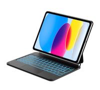 Coque Clavier pour iPad A16 11/10eme Gén, Support Magnétique Flottant | Pavé tactile rétroéclairé Magnétique Keyboard, AZERTY Bluetooth Magic Clavier Étui pour iPad 10.9/11", Noir