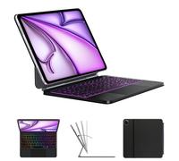 Coque Clavier pour iPad Air 11"" M3 (2025) / M2 (2024), iPad Pro 11"" (Gén 1-4) et iPad Air 10.9"" (Gén 4/5) - AZERTY Français