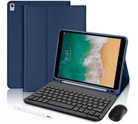 Coque Clavier pour iPad Air 3 10,5"" / iPad Pro 10,5"" - Bleu Marine avec Clavier Bluetooth + Souris + Stylet