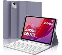 Coque Clavier Pour Lenovo Tab M10 3e Gén 10.1 Pouces, Azerty Français Housse Clavier Bluetooth Magnétique Détachable Avec Porte Crayon Pour Tablette Lenovo Tab M10 3eme Gén 10.1"" 2022, Bleu Ciel