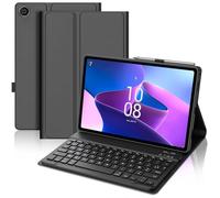 Coque Clavier pour Lenovo Tab M10 3e Gén 10.1 Pouces, AZERTY Français Housse Clavier Bluetooth Magnétique Détachable avec Porte Crayon pour Tablette Lenovo Tab M10 3eme Gén 10.1" 2022, Noir