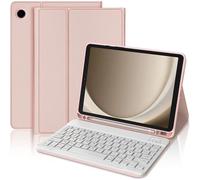 Coque Clavier pour Samsung Galaxy Tab A11 Plus / A9 Plus, Cuir Synthétique Rose avec Clavier Bluetooth - E.F.Connection