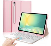 Coque Clavier pour Samsung Galaxy Tab S10 FE+ Plus 13.1"" 2025, Clavier Azerty Français Bluetooth DéTachable, étui avec Pavé Tactile Bluetooth Keyboard avec Support De Stylet, Rose