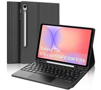 Coque clavier pour Samsung Galaxy Tab S10 Lite/S10 FE/S9 FE 10,9" | Étui clavier Bluetooth amovible avec pavé tactile pour bureau/étude/écriture, clavier sans fil portable, vert