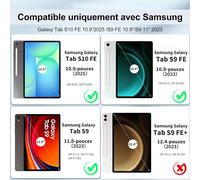 Coque Clavier Pour Samsung Galaxy Tab S9 Fe/S10 Fe 10.9""/S9 11"" Avec Touchpad, Coque Clavier Azerty Français Rétroéclairé Bluetooth Pour Samsung Tab S10 Fe/S9 Fe 10.9""/S9 11"", Vert Foncé