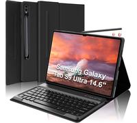 Coque Clavier Pour Samsung Galaxy Tab S9 Ultra 14,6'' - Azerty Français Clavier Détachable Sans Fil Bluetooth Pour Samsung Galaxy Tab S9/S8 Ultra 14,6 Pouces, Noir