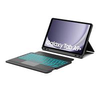 Coque Clavier pour Samsung Tab A9 Plus 11 pouces 2023, étui Clavier Pavé Tactile Bluetooth 3 canaux rétroéclairage Magnétique Ultraléger Détachable , support portrait/paysage pour Samsung A9+ , Noir