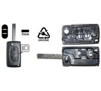 Coque + Clé À Rabat Modèle Lame Avec Trois Boutons. Pile Dans La Coque - Peugeot 308