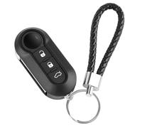 Coque Cle Compatible avec Fiat 500 Coque de Clé De Voiture 3 Boutons Boitier Clé de Rechange Télécommande avec Porte-Clés Compatible avec Fiat 500 Ducato Brava Bravo Evo Grande Doblo Panda Punto
