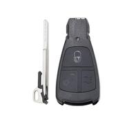 Coque Clé Coque De Clé De Voiture À 3 Boutons pour Benz pour C180 1998 1999 2000 2001 2002 2003 2004 W202 Étui De Protection avec Clé Vierge Coque De Clé De Voiture(3 Button)