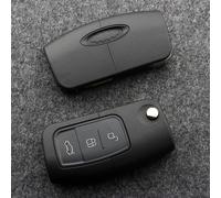 Coque Clé de Télécommande pour Fiesta Mondeo Focus Cmax Galaxy, 3 Boutons Pliable Clé de Rechange télécommande avec 433Mhz 4D63 Chip, Boîtier Clef Fiesta, cle Telecommande Focus
