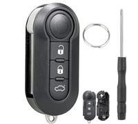 Coque Clé de Voiture Compatible pour Fiat 500L 500 Punto Evo Grande Bravo Panda Ducato Lancia,Coque Clé Télécommande de Remplacement 3 Boutons