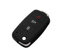 Coque Clé De Voiture Etui Clés Voiture en Silicone pour Polo pour Passat pour Golf 5 6 pour Jetta pour Tiguan pour Gol pour Cross Fox Plus EOS pour Scirocco pour Beetle Coque de Clé(Zwart)