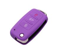 Coque Clé De Voiture Etui Clés Voiture en Silicone pour Polo pour Passat pour Golf 5 6 pour Jetta pour Tiguan pour Gol pour Cross Fox Plus EOS pour Scirocco pour Beetle Coque de Clé(Purple)