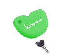 Coque clé en silicone étui de protection compatible avec Vespa Piaggio GTS 300 GTS 200 GTS 125, LX150 porte-clés moto protection chute chocs rayures (vert)