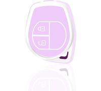 Coque Clé Etui Cles Boitier Clé De Voiture Pour Suzuki Alto Iii Apv Baleno Carry Grand Vitara I Ignis Ii Jimny Liana Samuria Étui Clés Voiture Clé À Télécommande,Violet Argent
