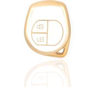 Coque Clé Etui Cles Boitier Clé De Voiture Pour Suzuki Alto Iii Apv Baleno Carry Grand Vitara I Ignis Ii Jimny Liana Samuria Étui Clés Voiture Clé À Télécommande,Blanc Or