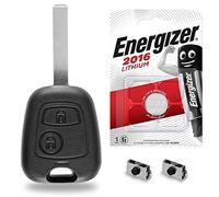 Coque Clé Plip Boitier pour Télécommande Peugeot 207 107 307 SW 407 308 ✚ Pile CR2016 Energizer - Kit iRace Keys®