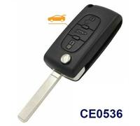 Coque Clé Plip Pour Peugeot 207 sw, 307 sw, 407 restylée, Partner Expert Citroen Jumpy CE0536 3 Boutons Coffre Lame 7mm Non