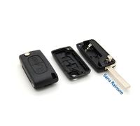 Coque Clé Plip Télécommande 2 Boutons Citroen C1 C2 C3 C4 C5 Sans Rainure #X