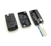 Coque clé plip télécommande 4 Boutons Peugeot 807 1007 Avec Rainure