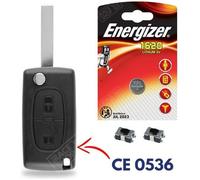 Coque Clé Plip Télécommande pour PEUGEOT 107 207 308 307 407 807 3008 + Pile CR1620 ENERGIZER
