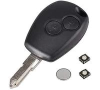 Coque Clé Plip Telecommande pour Renault Clio 3, Twingo 2, Master 3, Kangoo 2, Trafic et Modus Lame Plate 2 Switchs et Pile
