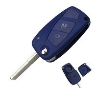 Coque clé pour Fiat Panda Bravo Qubo Grande Punto Idea Stilo -2 Boutons Bleu- Plip télécommande avec Lame Phonillico®
