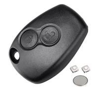 Coque Clé Télécommande 2 boutons Compatible avec Renault Clio 3, Kangoo, Master, Modus, Twingo,Trafic Wind +2 Switchs Pile