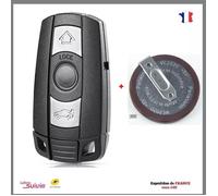Coque Clé Télécommande + Batterie VL2020 pour Bmw E81 E87 E90 E92 E60 X5 X6