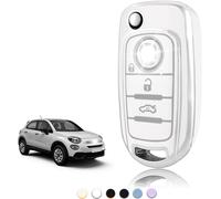 Coque Clé Tpu,Etui Clé Étui Clé Adapté Pour Fiat 500x Tipo Toro Argo Cronos Nuovo Doblo Egea Freedom Grazie Dodge Neon,Couvre Clef Cache Cle Voiture Telécommande-Flip Key.[H427]