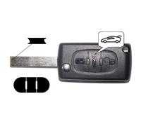 Coque + Clé Vague À Rabat 3 Boutons - Peugeot 107