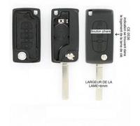 Coque + Clé Vague À Rabat 3 Boutons - Peugeot 607 À Part. 01/2004