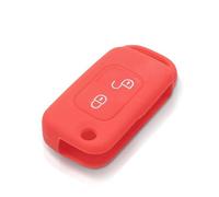 Coque Clé Voiture 1 Coque De Protection Pour Clé De Voiture Pliable En Silicone À 2 Boutons Pour Mercedes Pour Benz Classe A C E S ML320 ML430 300SL 500SEC W168 Boitier Clé Voiture avec(Rouge)