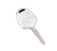 Coque Clé Voiture 2 Ou 3 Boutons TPU pour Mitsubishi pour Evolution pour Lancer EX pour Grandis pour Outlander pour Triton pour Pajero ASX Porte-clés(3 Button S-White)