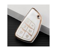 Coque Clé Voiture 5/6 Boutons pour Chevrolet pour Tahoe pour Suburban pour GMC pour Yukon pour Buick pour Envision S Plus pour Avenir 2020-2023(6 Buttons White)