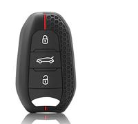 Coque Clé Voiture Pour Peugeot 207 208 3008 206 308 508 2008 407 5008 301 Pour Citroen C3 C4 C5 Pour Berlingo Étui À Clé Porte-clés Porte-Clés Couverture De Clé Boitier Clé Voiture avec(Style 1)
