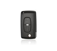 Coque clé Voiture pour Peugeot 4007 ET 4008 c-Crosser pour C4 pour Aircross MIT-11R CE1731 Coque de clé télécommande Pliable à 2 Boutons, Coques de clé de Voiture