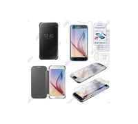 Coque ClearView Miroir Flip Cover pour Samsung Galaxy S6 SM-G920F, G920, Couleur Gris