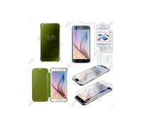 Coque ClearView Miroir Flip Cover pour Samsung Galaxy S6 SM-G920F, G920, Couleur Or