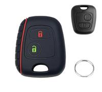 Coque de Voiture Compatible pour Peugeot 107 207 306 307 406 407 Citroe-n C1 C2 C3 C5 C6 Télécommande, Etui Boitier Clé Silicone 2 Boutons