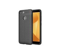 - Coque Compatible Asus Zenfone Max Plus (M1) ZB570TL Etui Compatible Housse Compatible Silicone TPU Souple Anti-Choc Motif Cuir Anti-dérapante, Noir